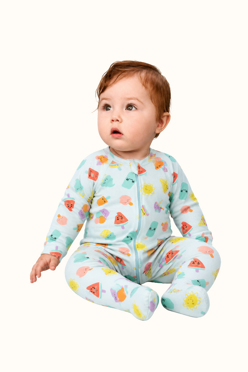 Pijama Algodón Bebe Enteriza Paletas