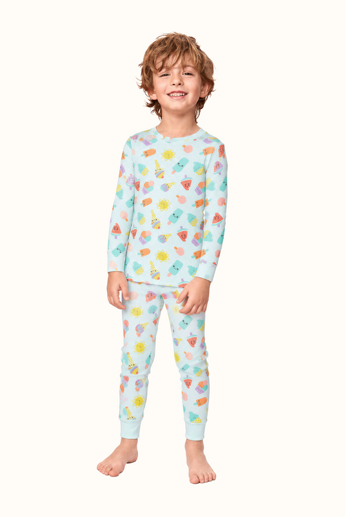 Pijama Algodón Niños Dos Piezas Paletas