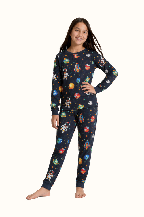 Pijama Teens Dos Piezas Astronauta en Piel de Durazno