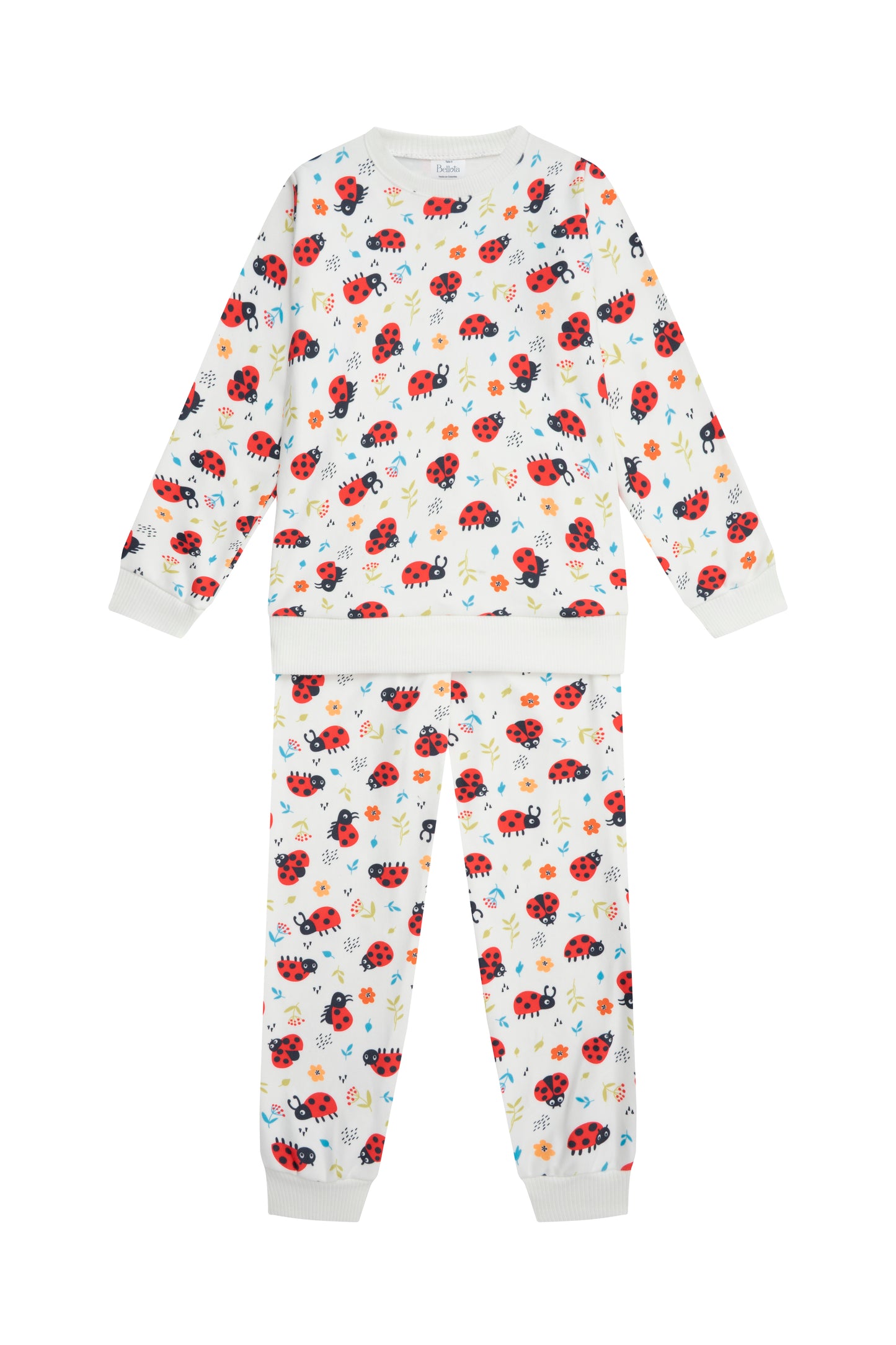 Pijama Fleece Niños Dos Piezas Mariquitas