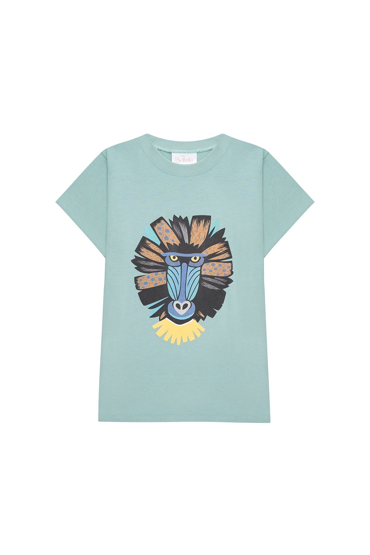 Camiseta Algodon Niños Verde Menta Mandril