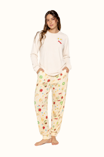 Pijama Adulto Desayuno en Piel de Durazno Unisex