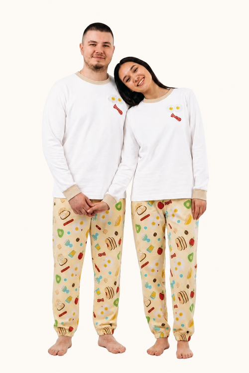 Pijama Adulto Desayuno en Piel de Durazno Unisex