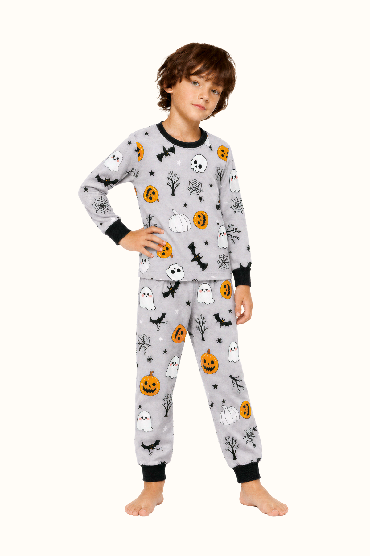 Pijama Piel de Durazno Niños Spooky Halloween