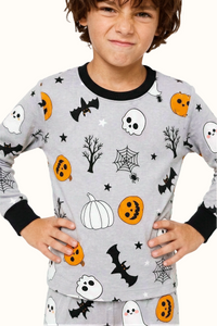 Pijama Piel de Durazno Niños Spooky Halloween