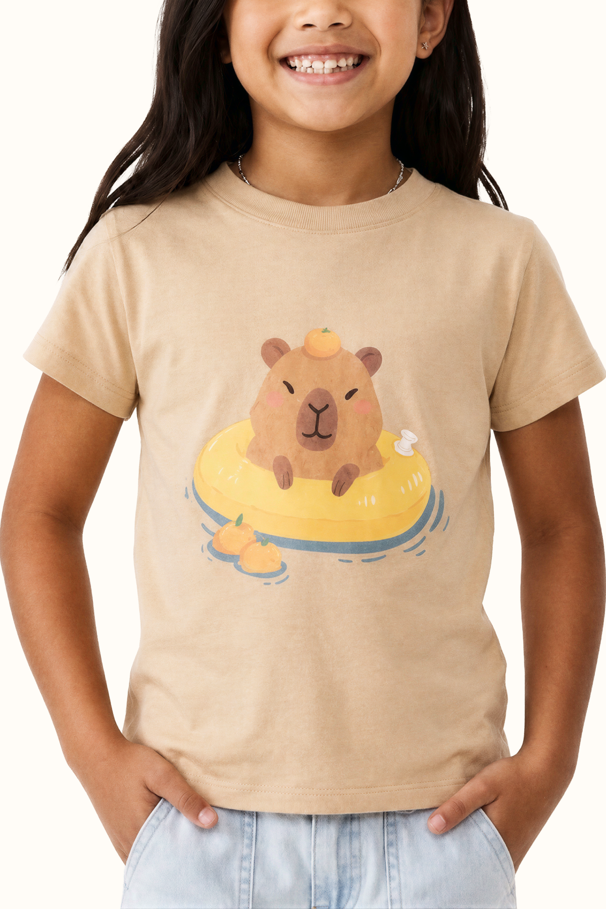 Camiseta Algodon Niños Camel Capibara