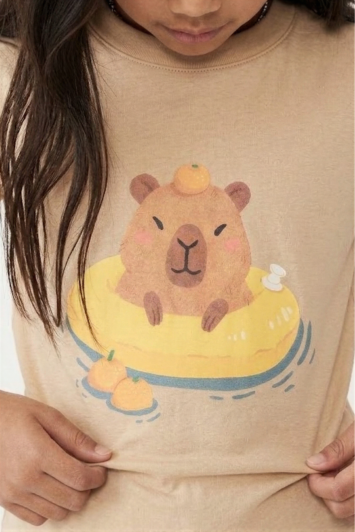 Camiseta Algodon Niños Camel Capibara