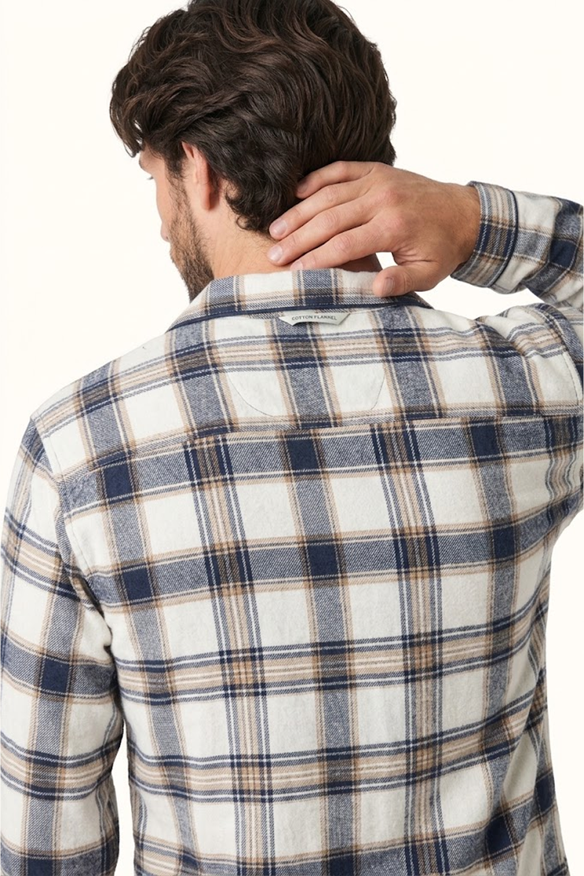 Pijama Algodón Leñadora Crema Hombre