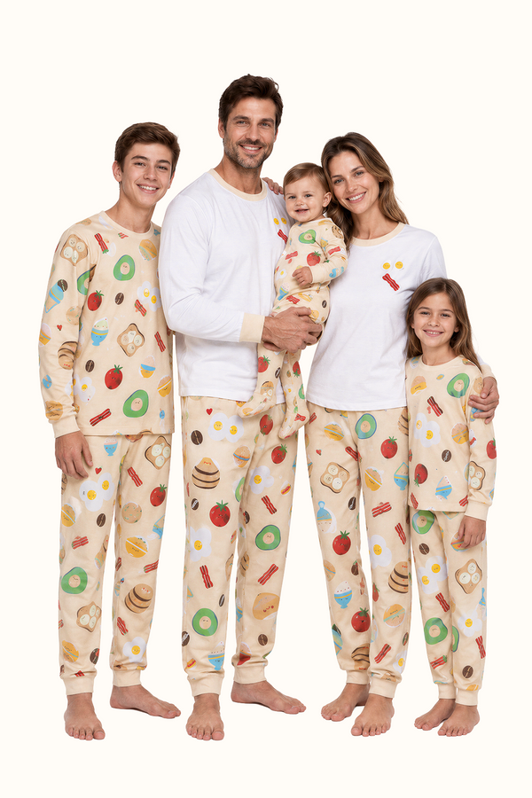 Pijama Adulto Desayuno en Piel de Durazno Unisex