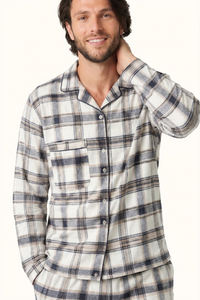 Pijama Algodón Leñadora Crema Hombre
