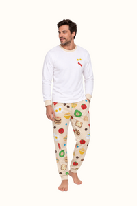 Pijama Adulto Desayuno en Piel de Durazno Unisex