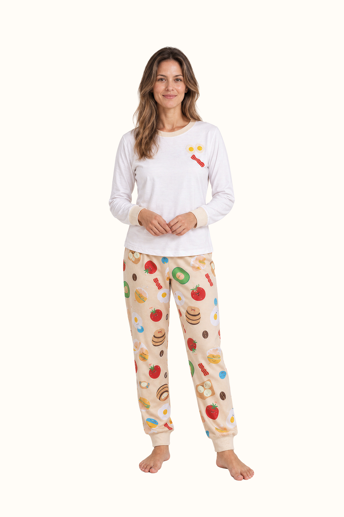 Pijama Adulto Desayuno en Piel de Durazno Unisex