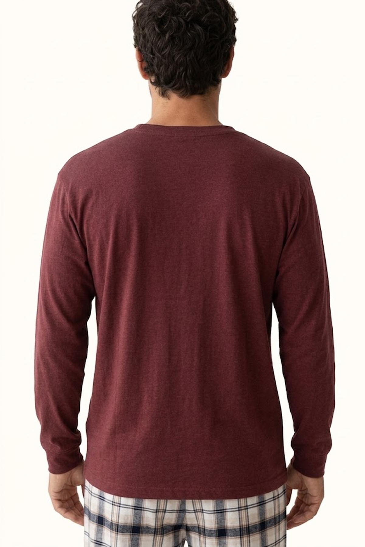 Pijama Algodón Vinotinto Cuadros Hombre