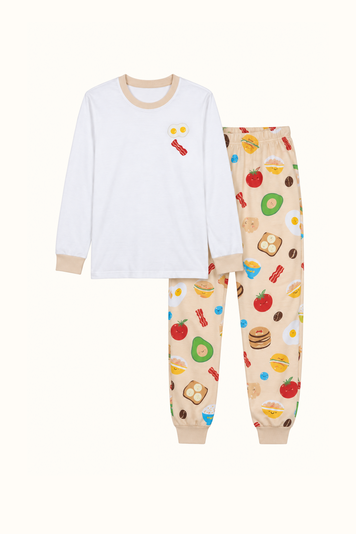 Pijama Adulto Desayuno en Piel de Durazno Unisex