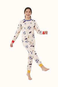 Pijama Teens Dos Piezas Fútbol en Piel de Durazno