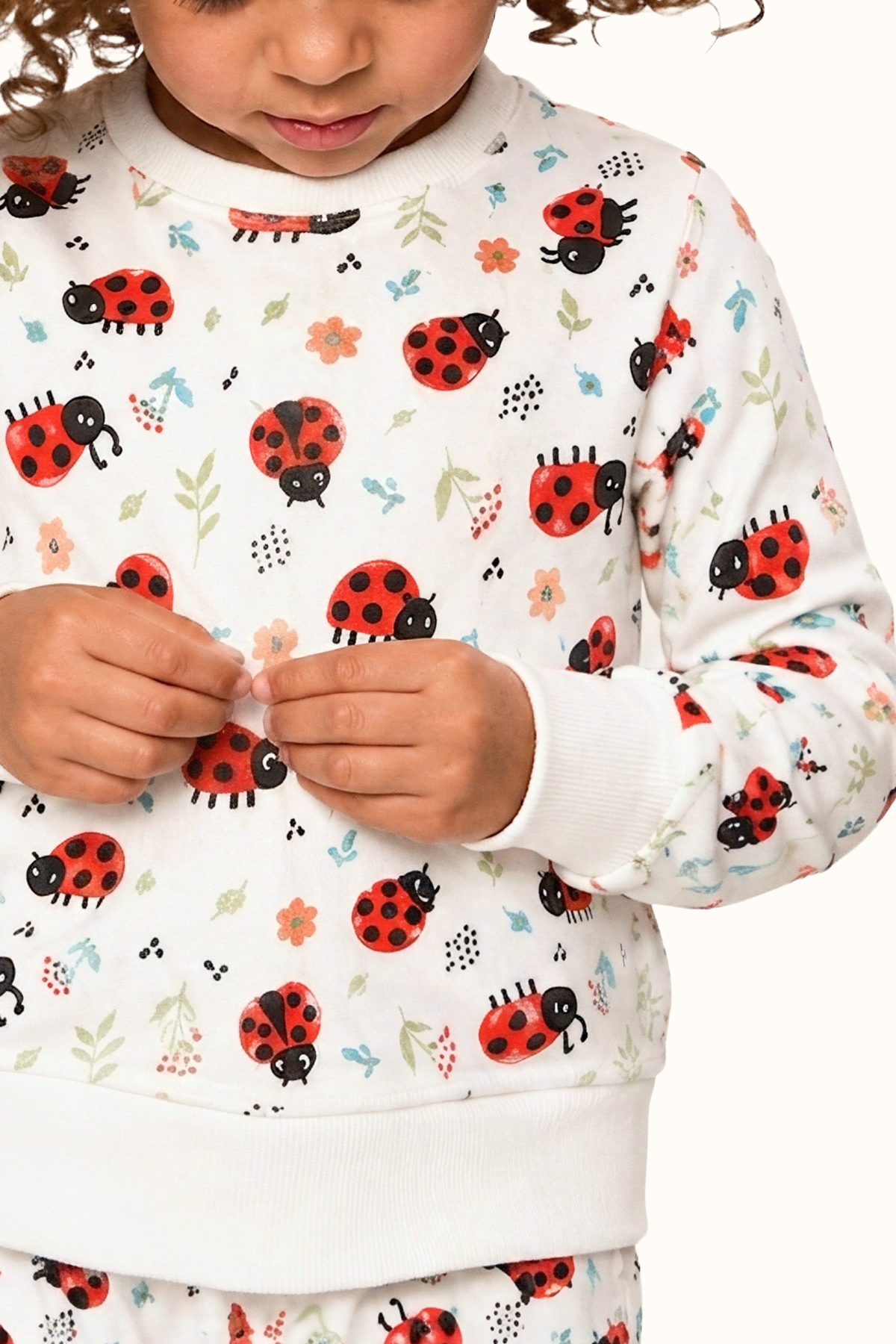 Pijama Fleece Niños Dos Piezas Mariquitas