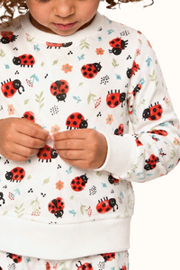 Pijama Fleece Niños Dos Piezas Mariquitas