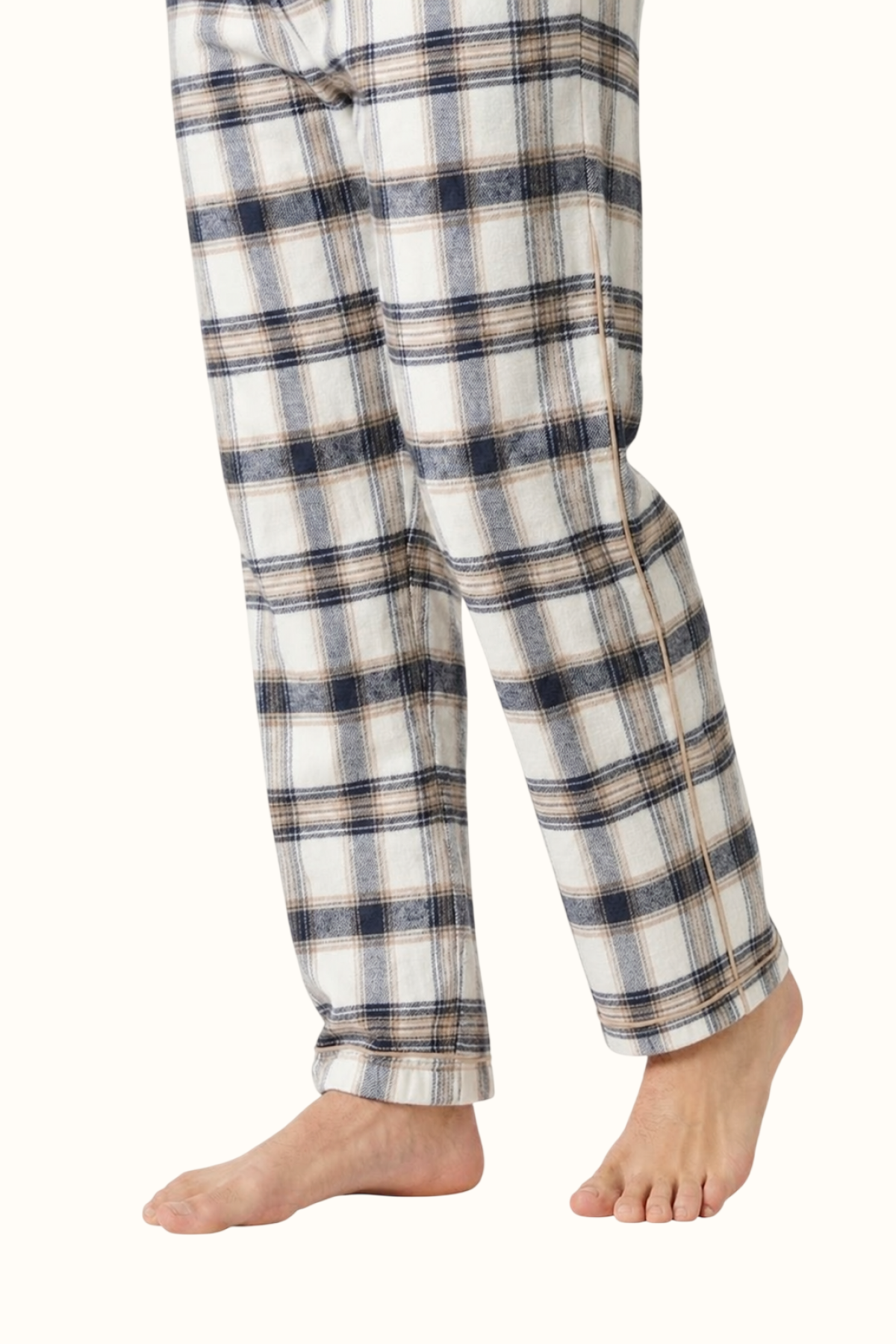 Pijama Algodón Leñadora Crema Hombre