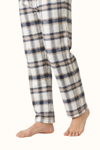 Pijama Algodón Leñadora Crema Hombre