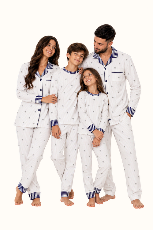 Pijama Adulto Rayas Bellota Algodón Dos Piezas