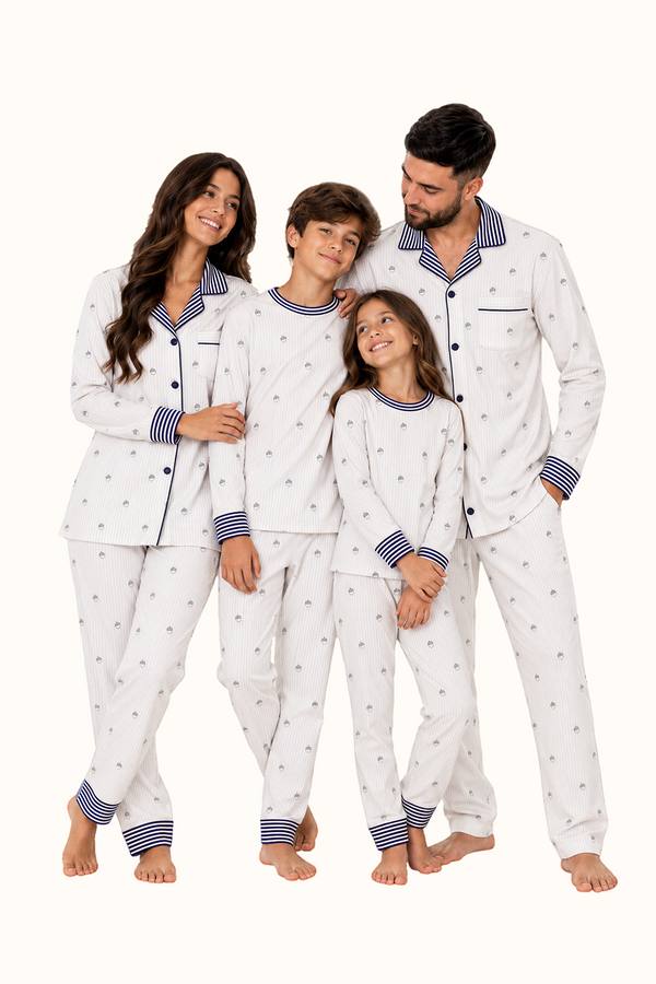 Pijama Adulto Rayas Bellota Algodón Dos Piezas