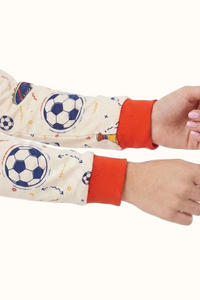 Pijama Teens Dos Piezas Fútbol en Piel de Durazno