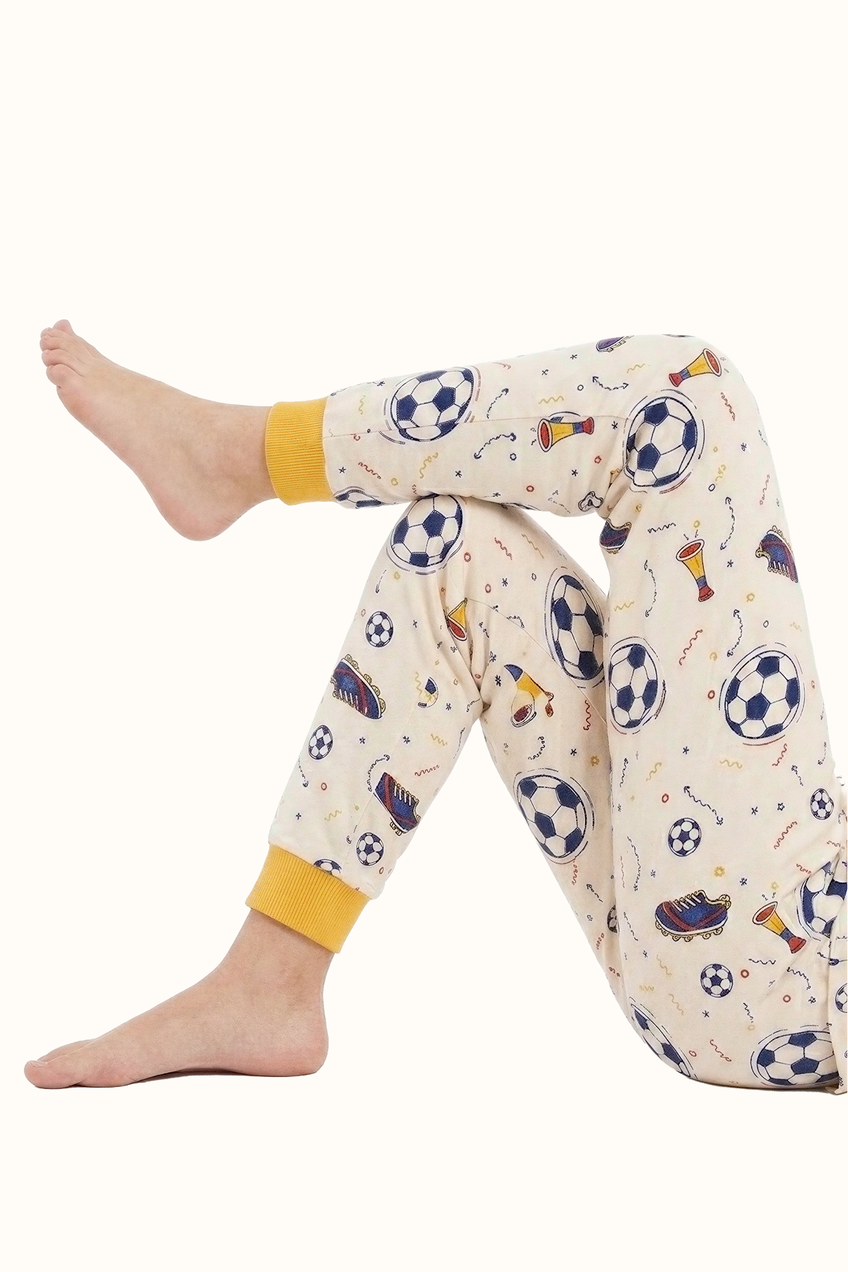 Pijama Teens Dos Piezas Fútbol en Piel de Durazno