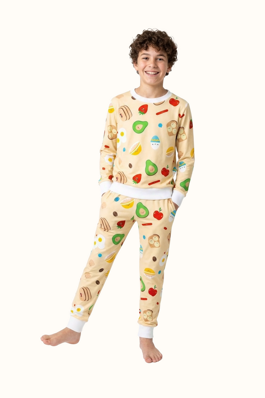 Pijama Teens Dos Piezas Desayuno en Piel de Durazno