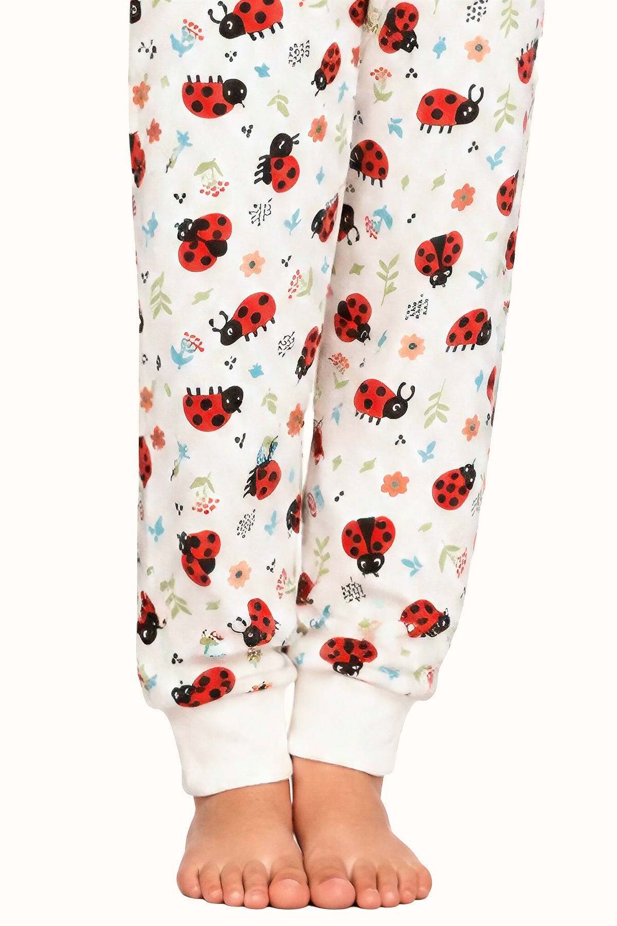 Pijama Fleece Niños Dos Piezas Mariquitas