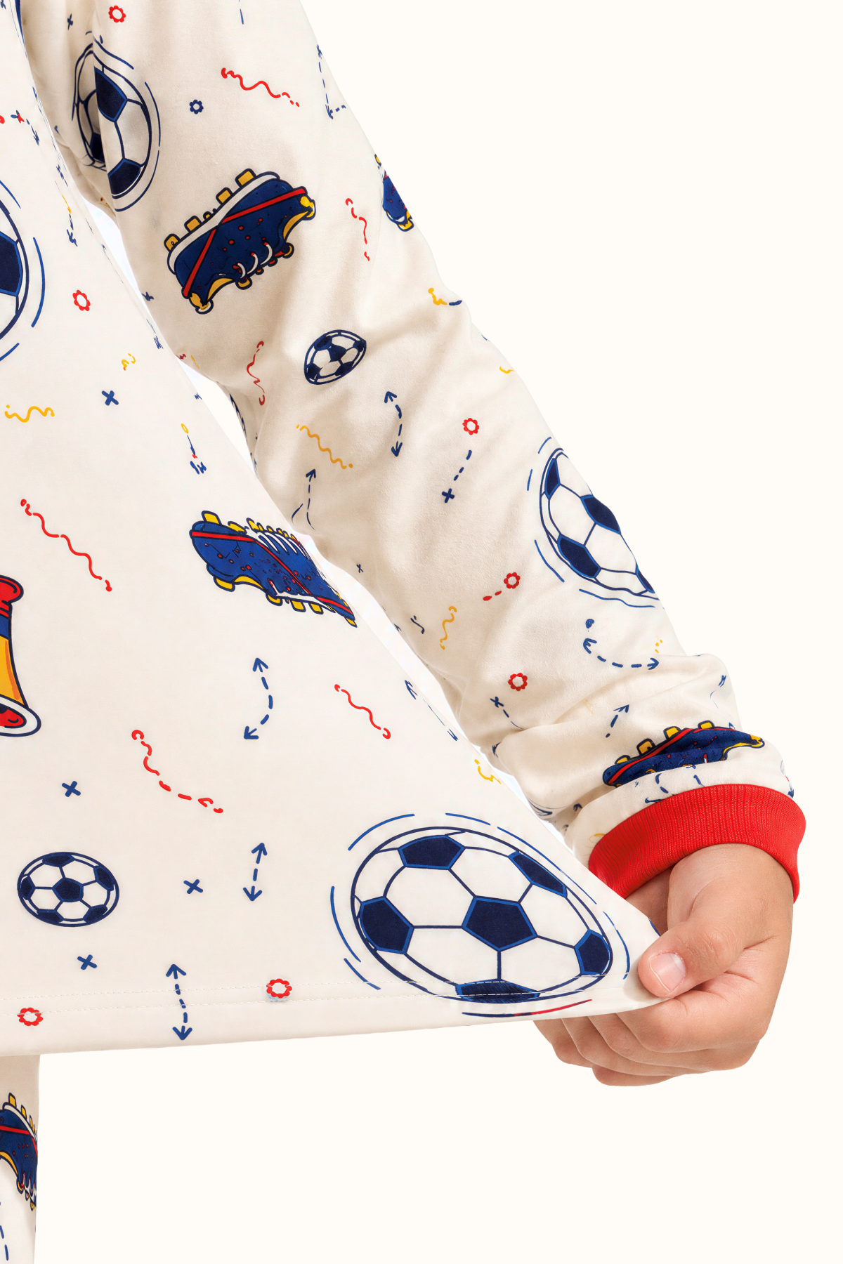 Pijama Niños Futbol Dos Piezas en Piel de Durazno