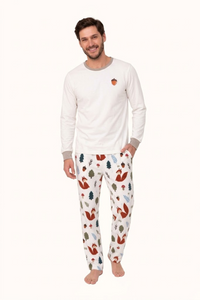 Pijama Adulto Bosque Bellota en Piel de Durazno Unisex