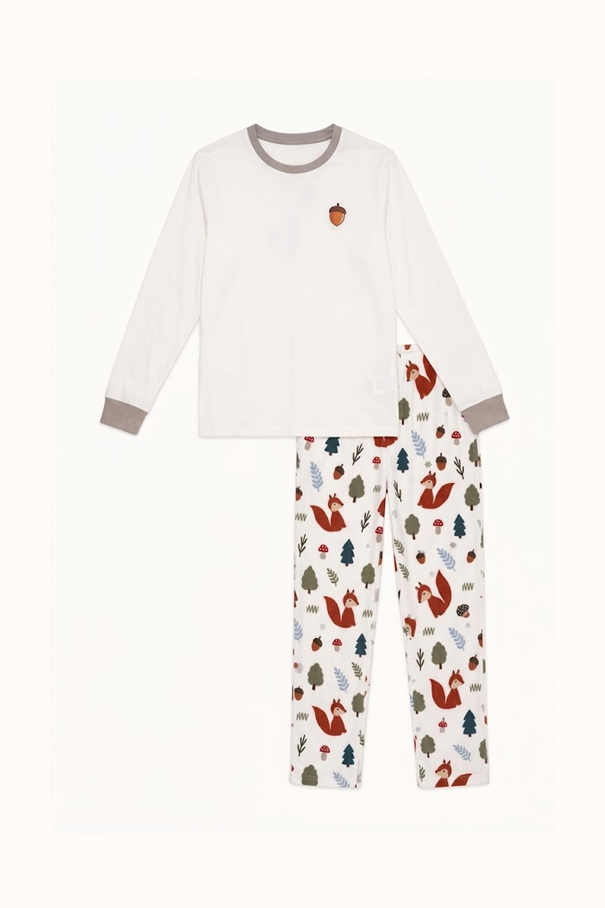 Pijama Adulto Bosque Bellota en Piel de Durazno Unisex
