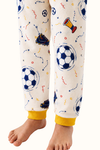 Pijama Niños Futbol Dos Piezas en Piel de Durazno