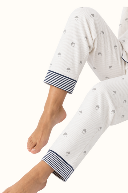 Pijama Rayas Bellota Algodón Mujer Dos Piezas