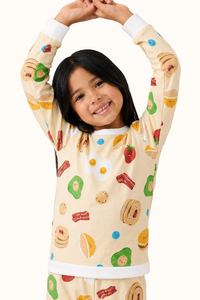 Pijama Fleece Niños Dos Piezas Desayunos