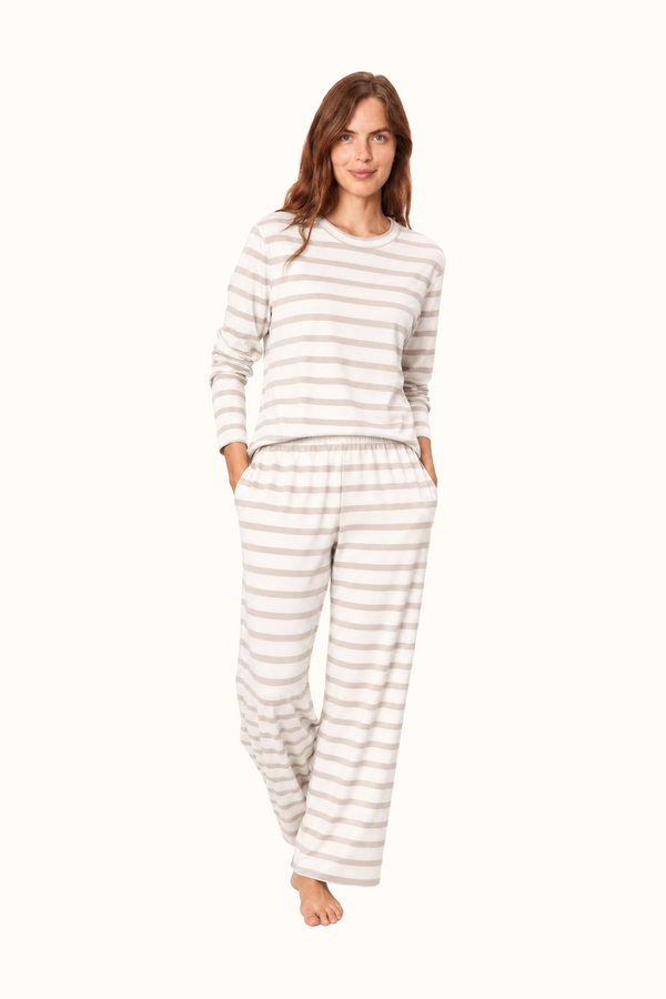 Pijama Maya Rayas Beige