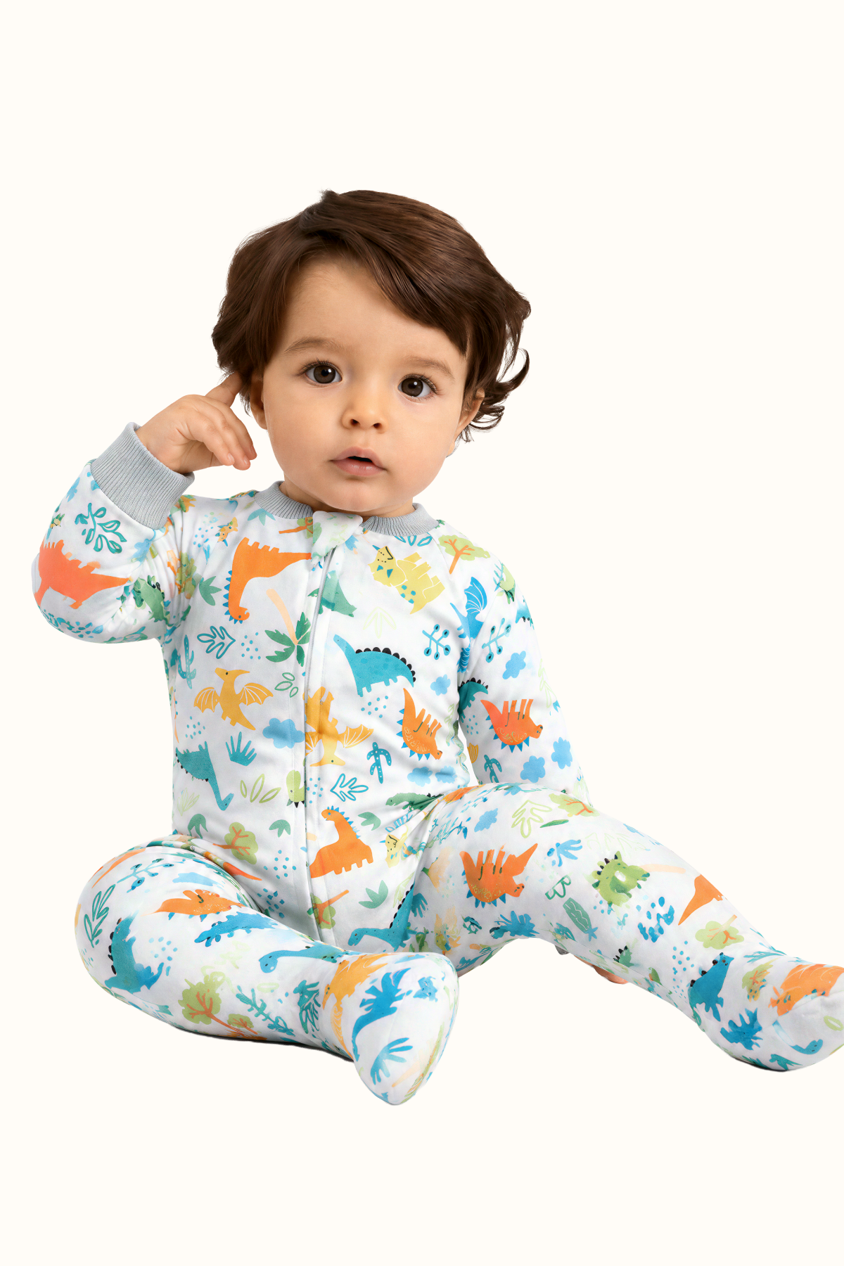 Pijama Fleece Bebe Enteriza Dinos