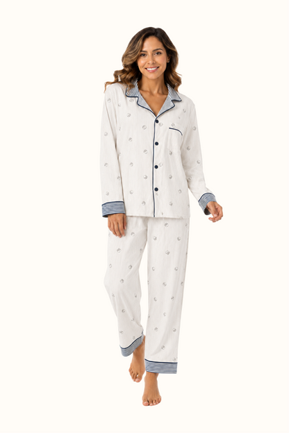 Pijama Rayas Bellota Algodón Mujer Dos Piezas