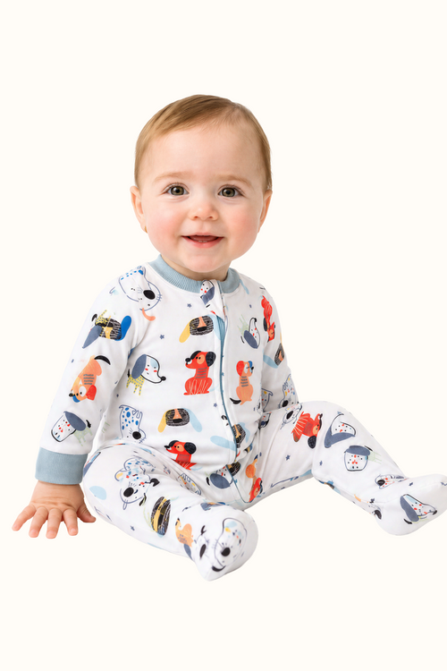 Pijama Fleece Bebe Enteriza Perritos