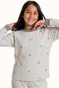 Pijama Teens Dos Piezas Bellota Rayas en Algodón