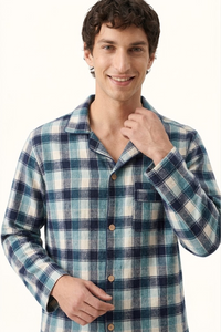 Pijama Algodón Leñadora Navy Hombre