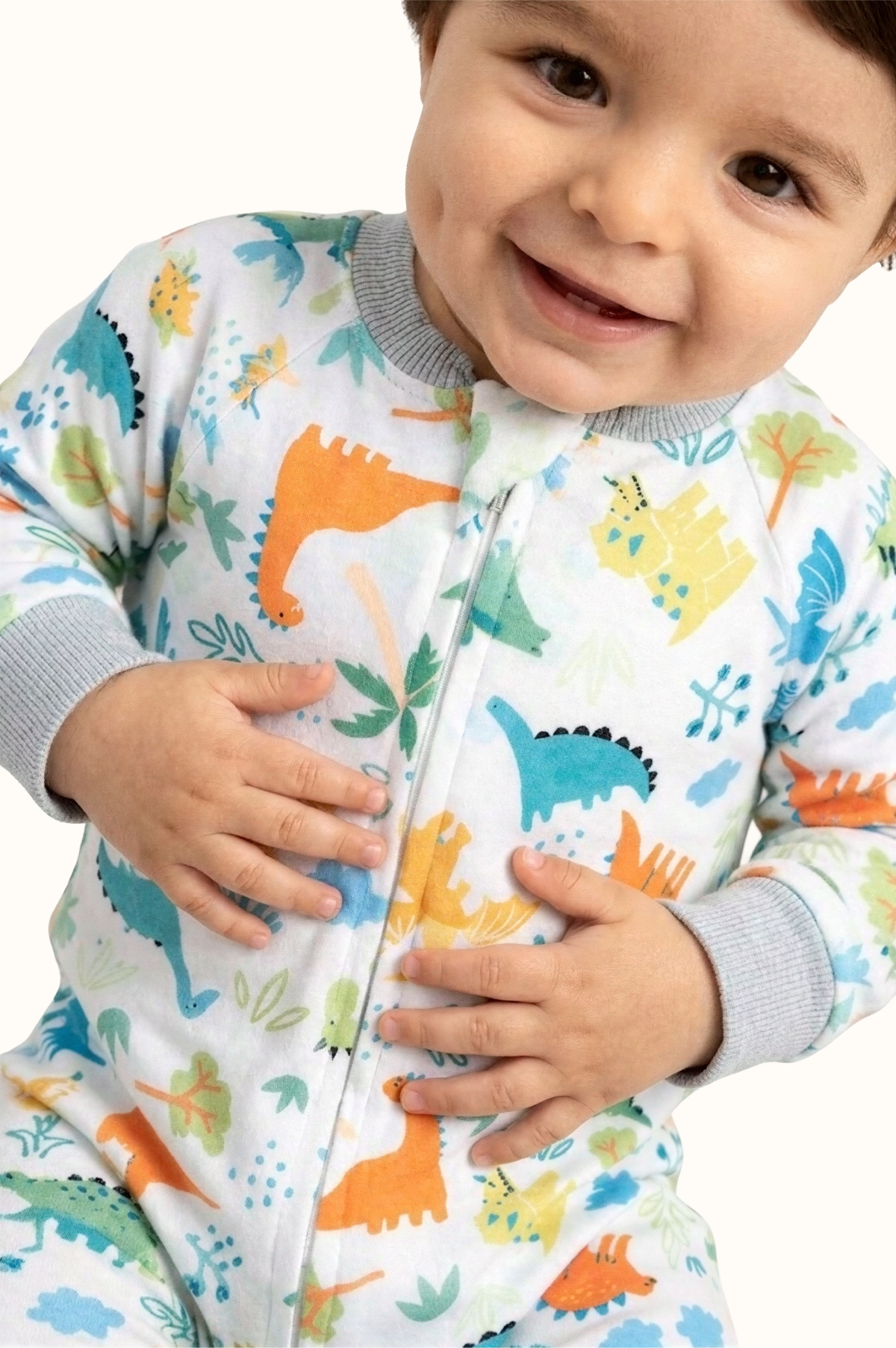 Pijama Fleece Bebe Enteriza Dinos