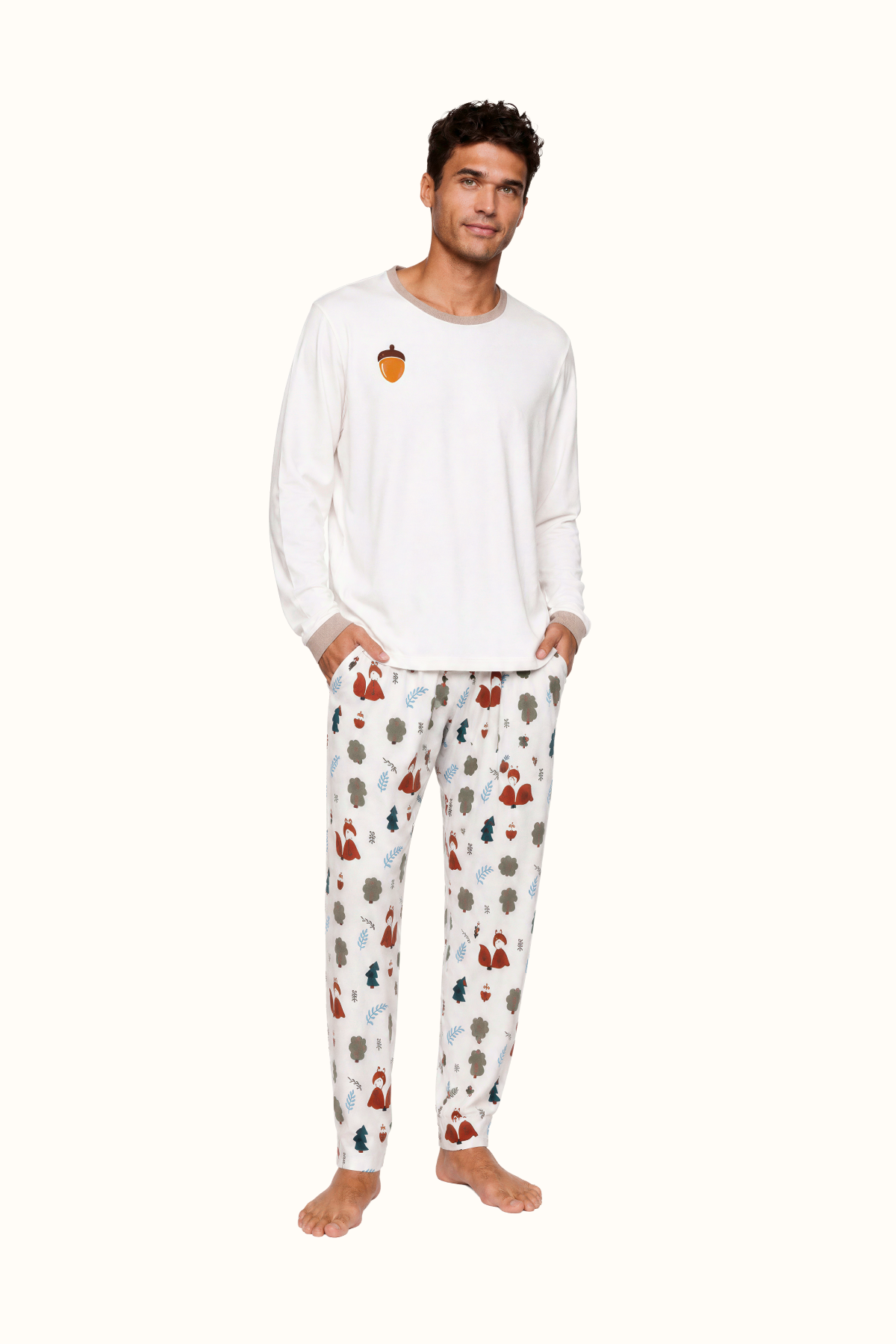 Pijama Adulto Bosque Bellota en Piel de Durazno Unisex