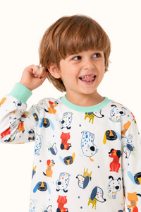 Pijama Fleece Niños Dos Piezas Perritos