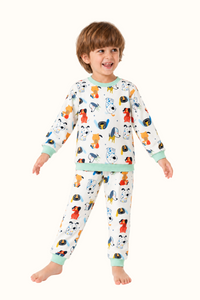 Pijama Fleece Niños Dos Piezas Perritos