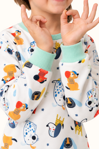 Pijama Fleece Niños Dos Piezas Perritos
