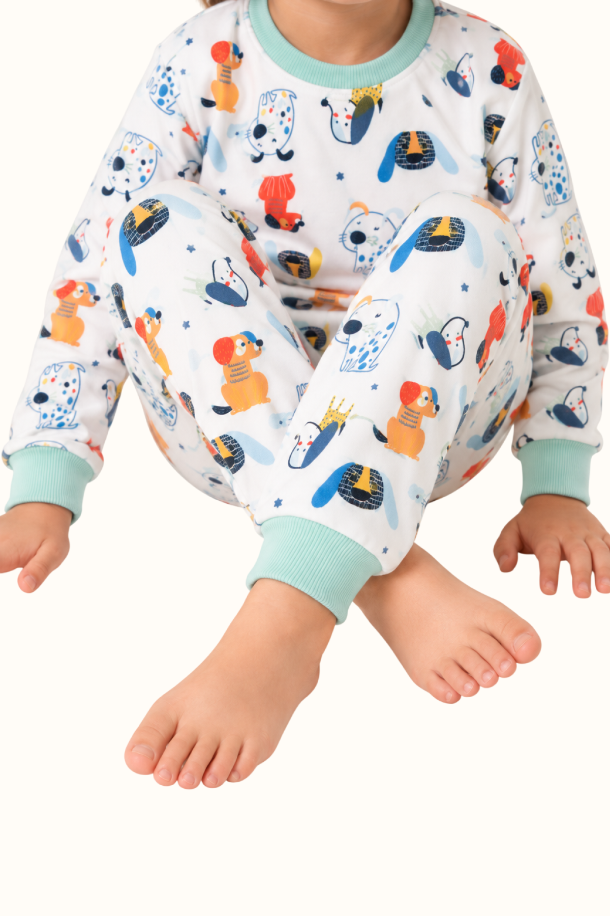 Pijama Fleece Niños Dos Piezas Perritos