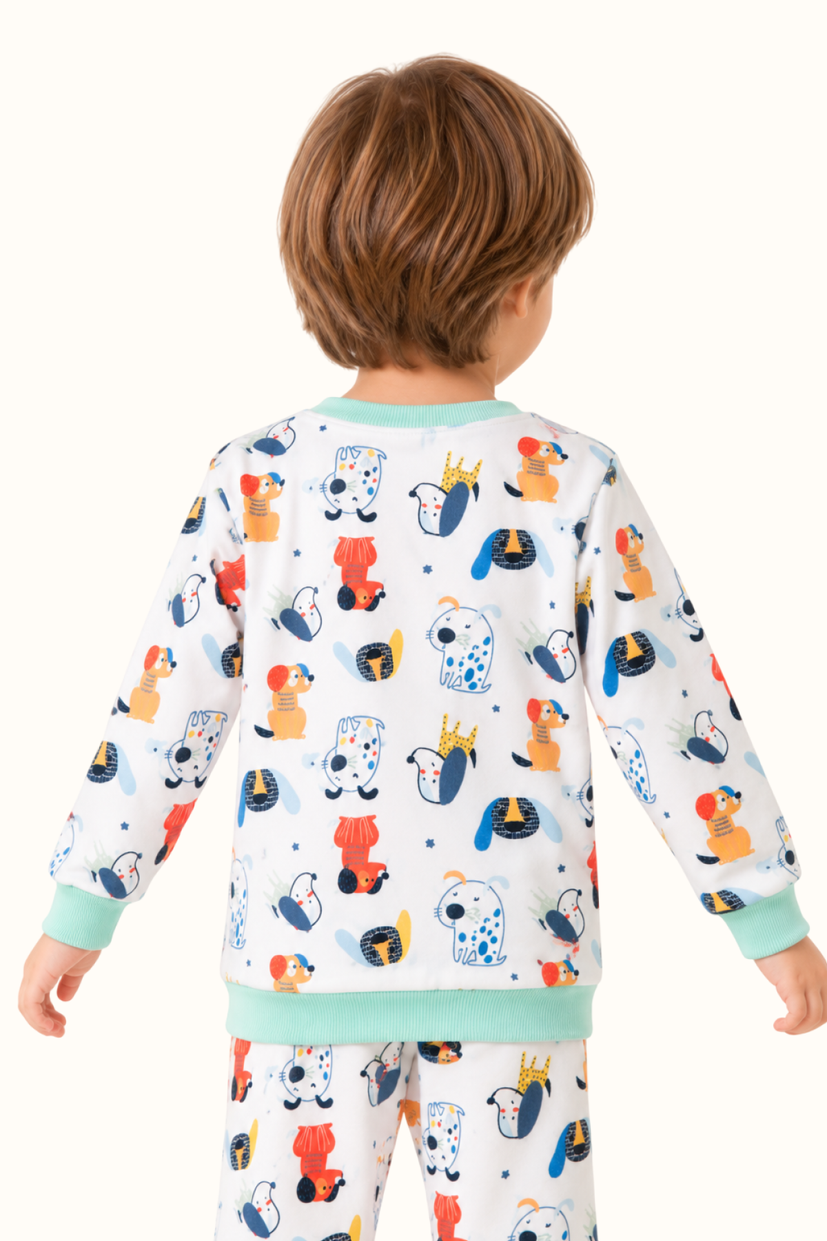 Pijama Fleece Niños Dos Piezas Perritos