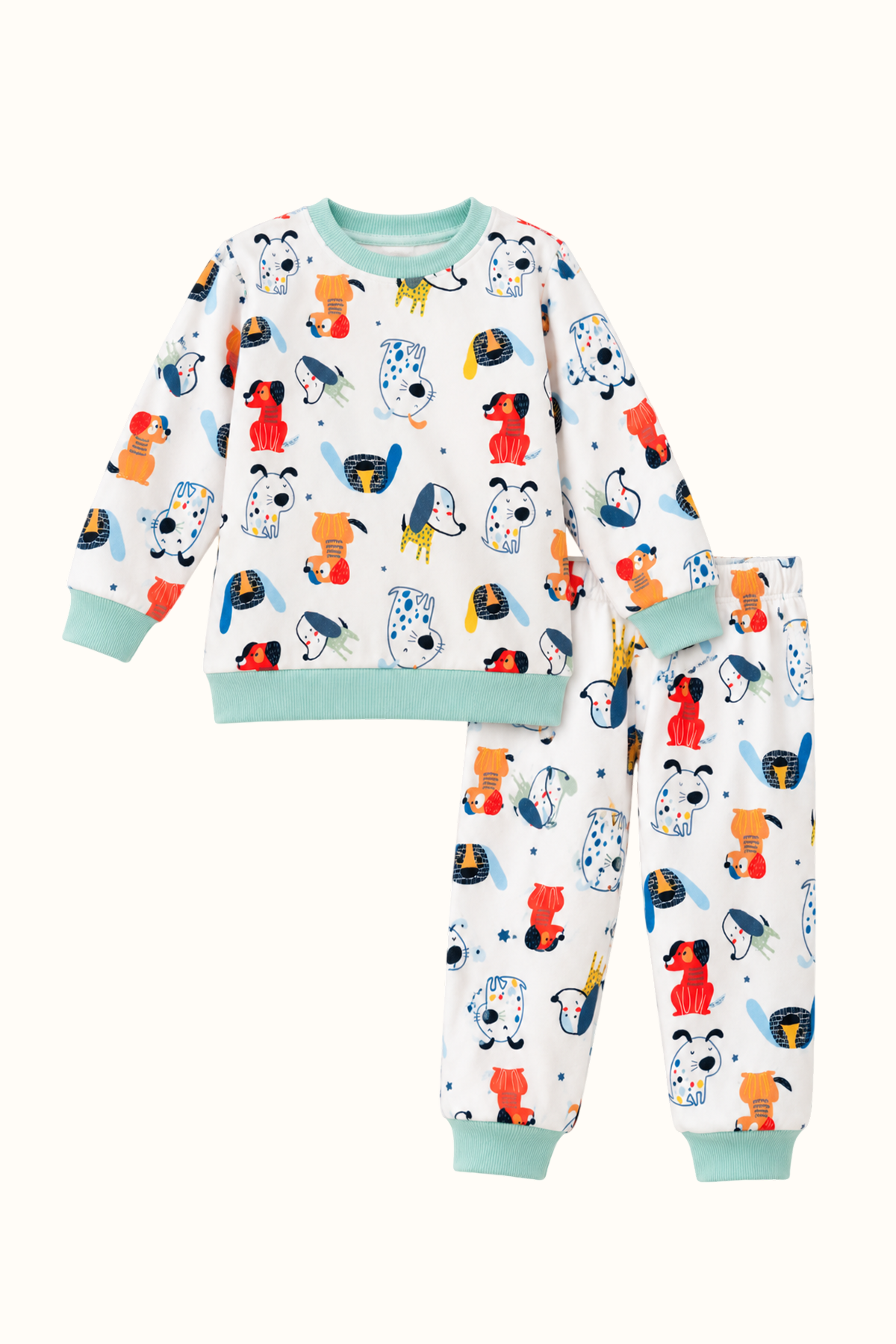 Pijama Fleece Niños Dos Piezas Perritos