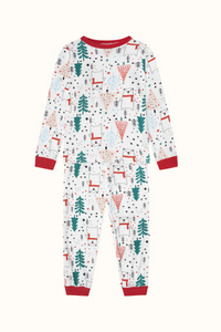 Pijama Dos Piezas Niño Navidad Oso Polar en Piel de Durazno